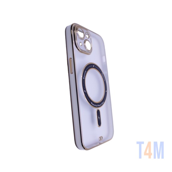 Magnetic Case with Camera Lens Q Series For Apple iPhone 14 Plus White